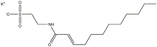 N-(2-Dodecenoyl)taurine potassium salt 结构式