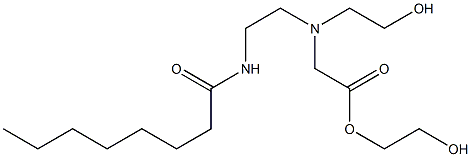 [N-(2-Octanoylaminoethyl)-N-(2-hydroxyethyl)amino]acetic acid 2-hydroxyethyl ester 结构式