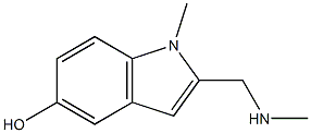 1-Methyl-2-[(methylamino)methyl]-1H-indol-5-ol 结构式