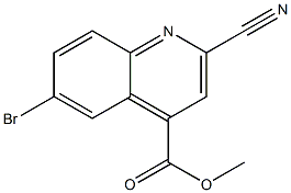 6-Bromo-2-cyanoquinoline-4-carboxylic acid methyl ester 结构式