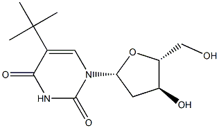 5-(tert-Butyl)-2'-deoxyuridine 结构式