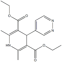 1,4-Dihydro-2,6-dimethyl-4-(4-pyridazinyl)pyridine-3,5-dicarboxylic acid diethyl ester 结构式