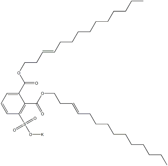 3-(Potassiosulfo)phthalic acid di(3-tetradecenyl) ester 结构式