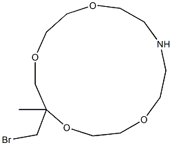 5-(Bromomethyl)-5-methyl-1,4,7,10-tetraoxa-13-azacyclopentadecane 结构式