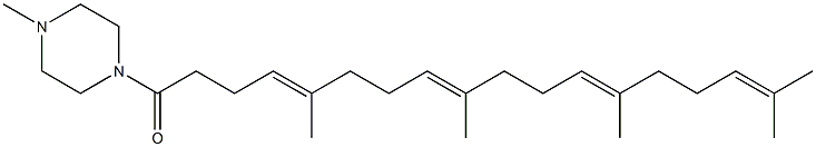 1-(4-Methylpiperazino)-5,9,13,17-tetramethyloctadeca-4,8,12,16-tetren-1-one 结构式