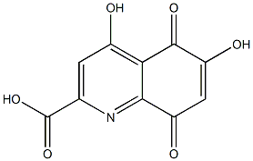 4,6-Dihydroxy-5,8-dioxo-5,8-dihydro-2-quinolinecarboxylic acid 结构式