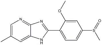 6-Methyl-2-(2-methoxy-4-methylsulfinylphenyl)-1H-imidazo[4,5-b]pyridine 结构式