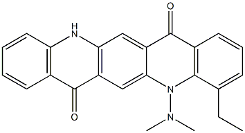 5-(Dimethylamino)-4-ethyl-5,12-dihydroquino[2,3-b]acridine-7,14-dione 结构式