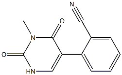 3-Methyl-5-(2-cyanophenyl)uracil 结构式