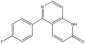 5-(4-Fluorophenyl)-1,6-naphthyridin-2(1H)-one 结构式