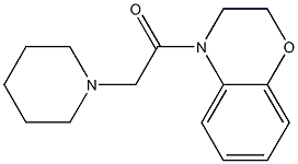 4-Piperidinoacetyl-3,4-dihydro-2H-1,4-benzoxazine 结构式