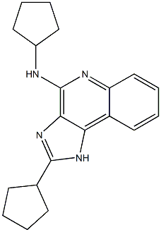 2-Cyclopentyl-4-cyclopentylamino-1H-imidazo[4,5-c]quinoline 结构式
