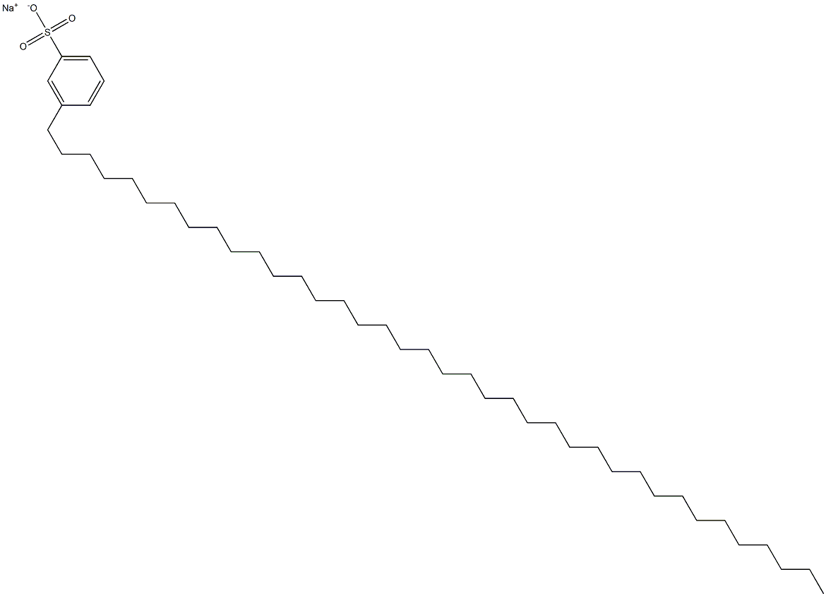 3-(Octatriacontan-1-yl)benzenesulfonic acid sodium salt 结构式
