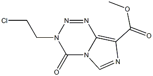 3-(2-Chloroethyl)-3,4-dihydro-4-oxoimidazo[5,1-d]-1,2,3,5-tetrazine-8-carboxylic acid methyl ester 结构式