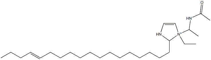 1-[1-(Acetylamino)ethyl]-1-ethyl-2-(14-octadecenyl)-4-imidazoline-1-ium 结构式