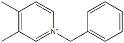 3,4-Dimethyl-1-(phenylmethyl)pyridinium 结构式