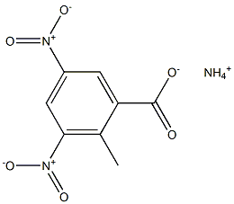 2-Methyl-3,5-dinitrobenzoic acid ammonium salt 结构式