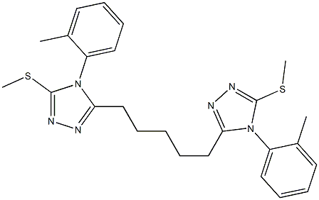 5,5'-(1,5-Pentanediyl)bis[4-(2-methylphenyl)-3-methylthio-4H-1,2,4-triazole] 结构式