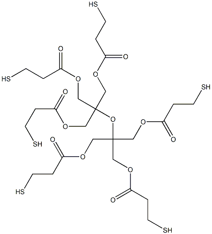 Bis(3-mercaptopropanoic acid)[2,2,4,4-tetrakis[(3-mercapto-1-oxopropoxy)methyl]-3-oxapentane]-1,5-diyl ester 结构式