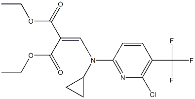 2-[[(Cyclopropyl)[6-chloro-5-(trifluoromethyl)-2-pyridinyl]amino]methylene]malonic acid diethyl ester 结构式
