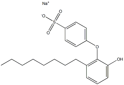 2'-Hydroxy-6'-octyl[oxybisbenzene]-4-sulfonic acid sodium salt 结构式