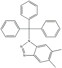 5,6-Dimethyl-1-(triphenylmethyl)-1H-benzotriazole 结构式