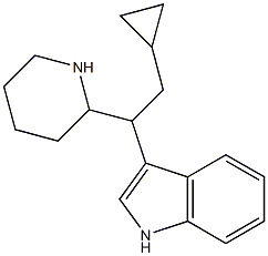 3-(1-Cyclopropylmethyl-2-piperidylmethyl)-1H-indole 结构式