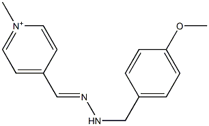 4-[[2-[(4-Methoxyphenyl)methyl]hydrazono]methyl]-1-methylpyridinium 结构式