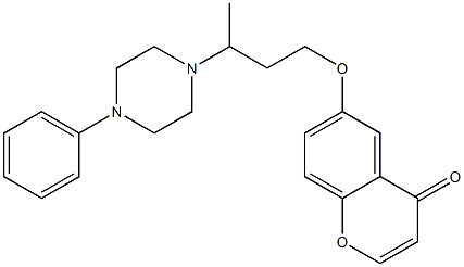 6-[3-[4-Phenyl-1-piperazinyl]butoxy]-4H-1-benzopyran-4-one 结构式