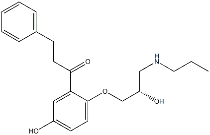 1-[5-Hydroxy-2-[(2S)-2-hydroxy-3-(propylamino)propoxy]phenyl]-3-phenyl-1-propanone 结构式