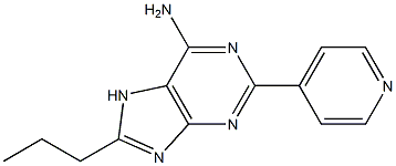 8-Propyl-2-(4-pyridinyl)adenine 结构式