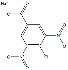 4-Chloro-3,5-dinitrobenzoic acid sodium salt 结构式