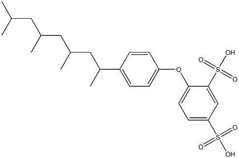 4-[4-(1,3,5,7-Tetramethyloctyl)phenyloxy]-1,3-benzenedisulfonic acid 结构式