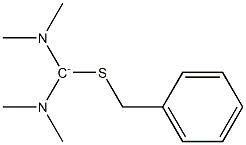 Bis(dimethylamino)[(phenylmethyl)thio]methylium 结构式