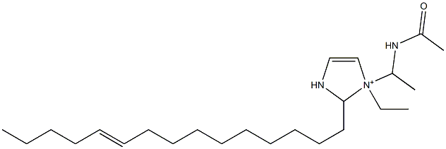 1-[1-(Acetylamino)ethyl]-1-ethyl-2-(10-pentadecenyl)-4-imidazoline-1-ium 结构式