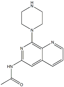 6-Acetylamino-8-(1-piperazinyl)-1,7-naphthyridine 结构式