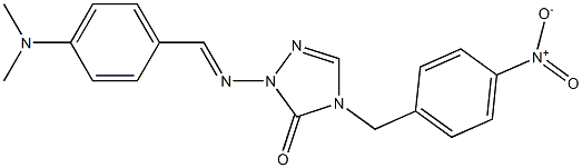 1-(p-Dimethylaminobenzylidene)amino-4-(p-nitrobenzyl)-1H-1,2,4-triazol-5(4H)-one 结构式