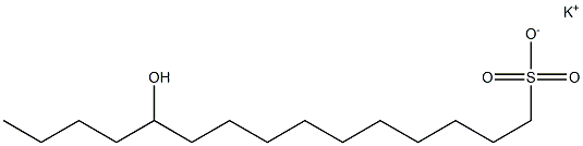 11-Hydroxypentadecane-1-sulfonic acid potassium salt 结构式