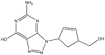 5-Amino-3-(4-hydroxymethyl-2-cyclopentenyl)-3H-1,2,3-triazolo[4,5-d]pyrimidin-7-ol 结构式