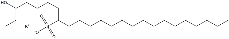 3-Hydroxytetracosane-8-sulfonic acid potassium salt 结构式