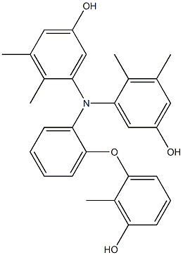 N,N-Bis(5-hydroxy-2,3-dimethylphenyl)-2-(3-hydroxy-2-methylphenoxy)benzenamine 结构式