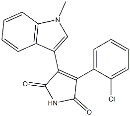 3-(1-Methyl-1H-indol-3-yl)-4-(2-chlorophenyl)-1H-pyrrole-2,5-dione 结构式