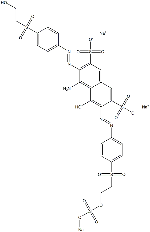 4-Amino-5-hydroxy-3-[p-(2-hydroxyethylsulfonyl)phenylazo]-6-[p-[2-(sodiooxysulfonyloxy)ethylsulfonyl]phenylazo]-2,7-naphthalenedisulfonic acid disodium salt 结构式