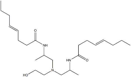 N,N'-[2-Hydroxyethyliminobis(1-methyl-2,1-ethanediyl)]bis(4-octenamide) 结构式