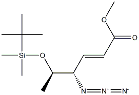 (2E,4S,5R)-4-Azido-5-(tert-butyldimethylsilyloxy)-2-hexenoic acid methyl ester 结构式