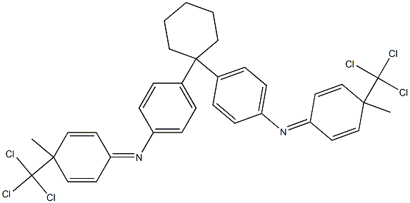 4,4'-(1,1-Cyclohexanediyl)bis[N-[4-(trichloromethyl)-4-methyl-2,5-cyclohexadiene-1-ylidene]aniline] 结构式