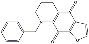 5,6,7,8-Tetrahydro-8-benzylfuro[3,2-g]quinoline-4,9-dione 结构式