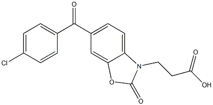 6-(4-Chlorobenzoyl)-2-oxo-3(2H)-benzoxazolepropionic acid 结构式