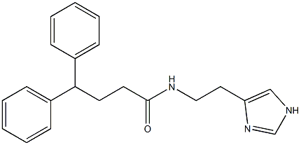 N-[2-(1H-Imidazol-4-yl)ethyl]-4,4-diphenylbutyramide 结构式