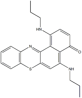 1,5-Bis(propylamino)-4H-benzo[a]phenothiazin-4-one 结构式